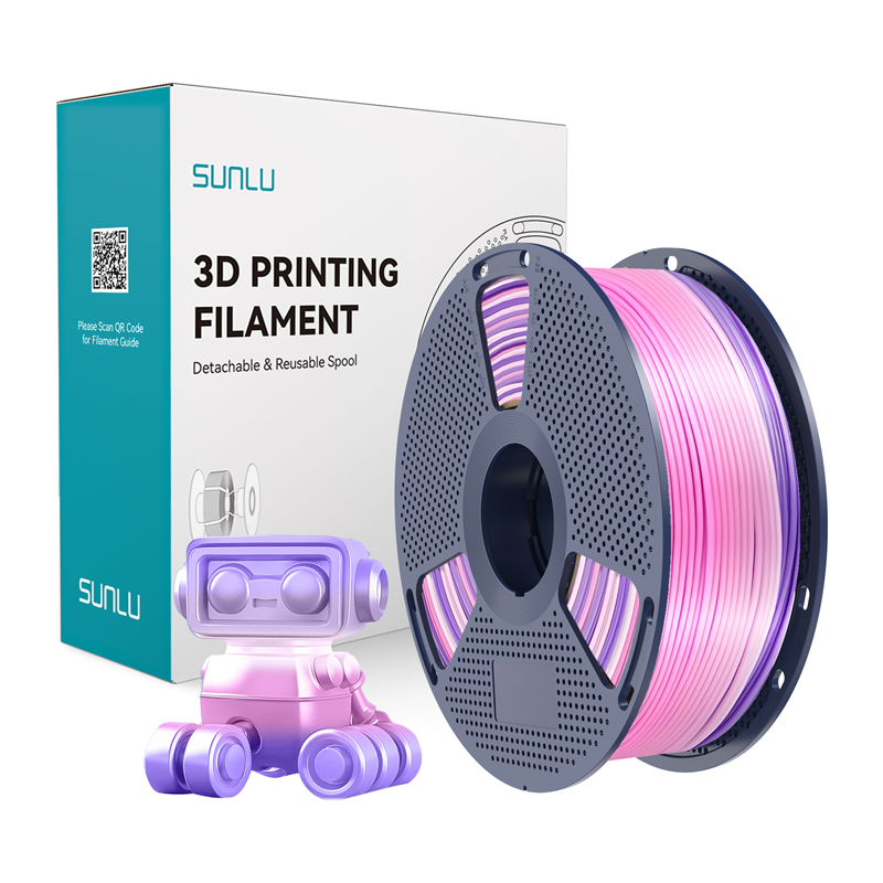 Sunlu PLA+ Silk filamentas (vaivorykštė) 03