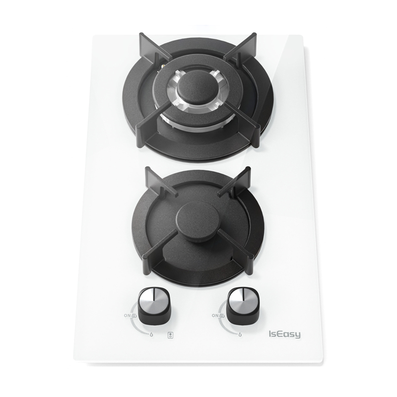ISEASY MGBG-312A газовая варочная панель, 2 конфорки (белая)