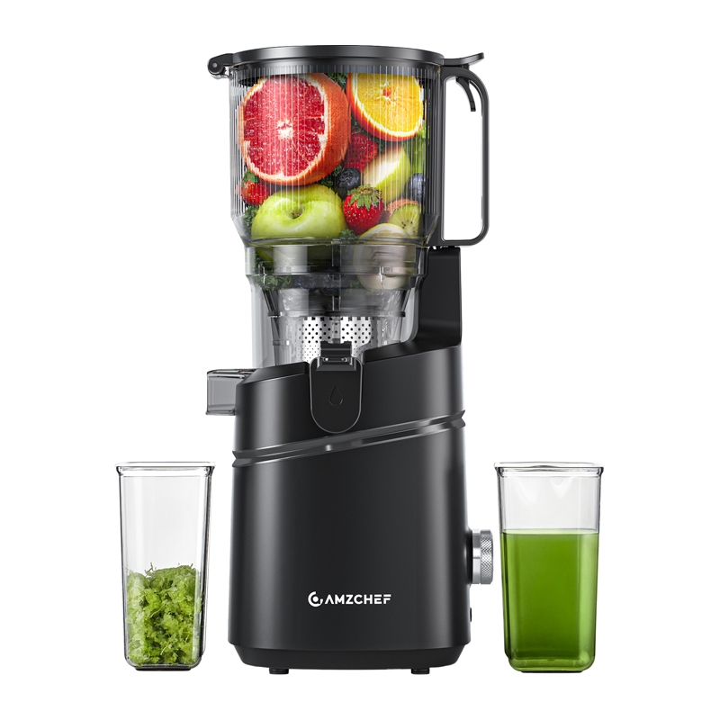 Шнековая соковыжималка AMZCHEF SJ-036CBK (черная)