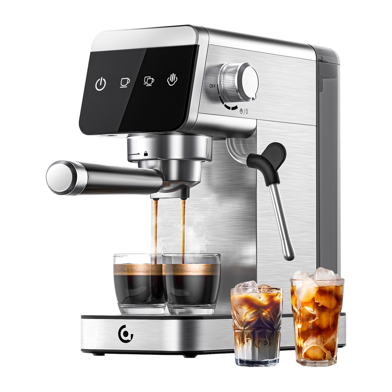 Поршневая кофеварка AMZCHEF CE-AZ-EM1501-SV (серебристая)