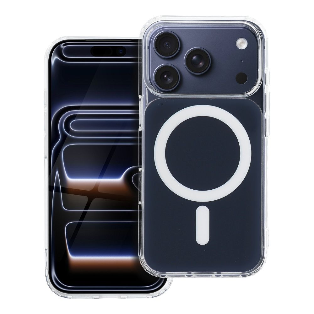 Case for iPhone 17 Pro / 18 Pro (low camera edge) Clear Fusion Mag Cover compatible with MagSafe navy blue