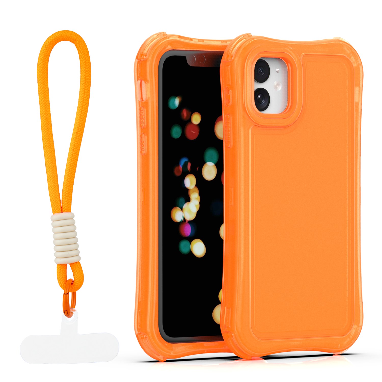 Safepop dėklas su dirželiu skirtas iPhone 11 oranžinis