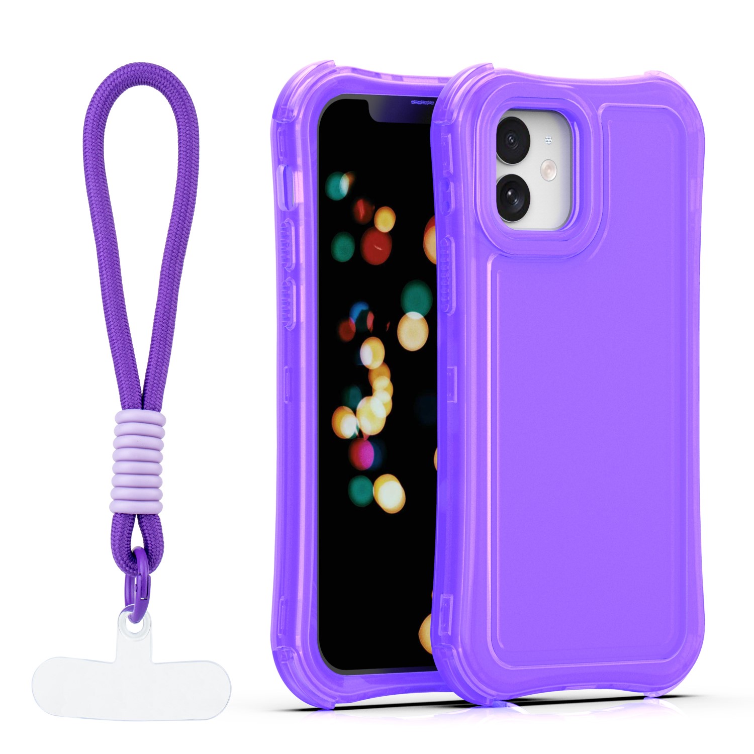 Safepop dėklas su dirželiu skirtas iPhone 12 / 12 Pro 6,1" violetinis