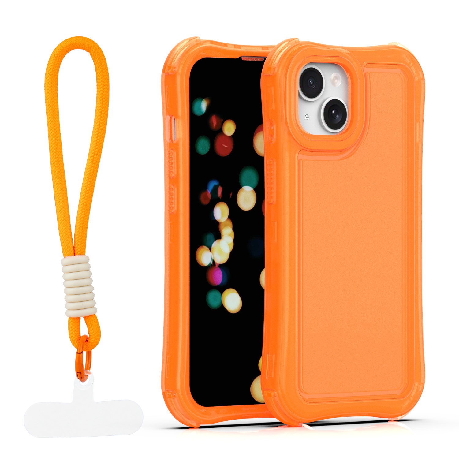 Safepop dėklas su dirželiu skirtas iPhone 14 6,1" oranžinis