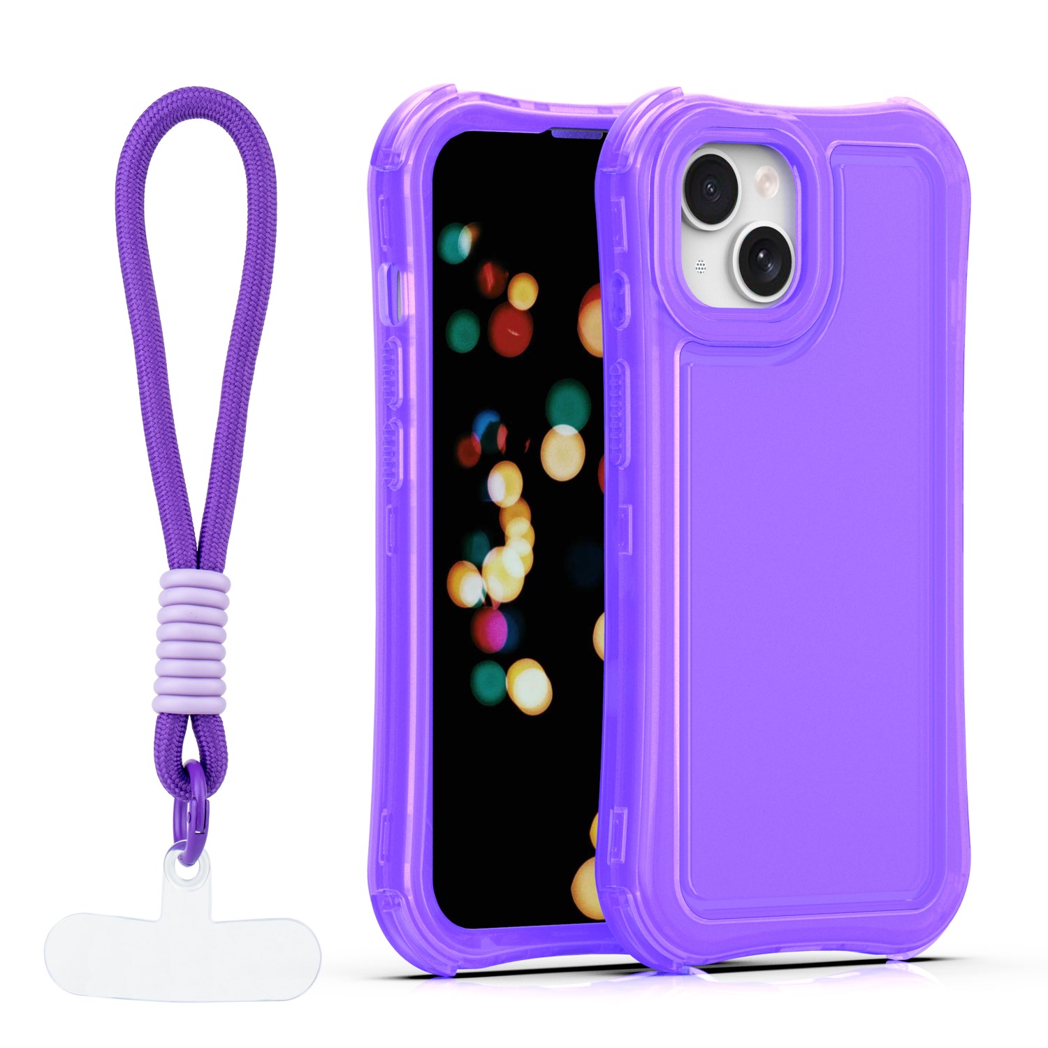 Safepop dėklas su dirželiu skirtas iPhone 14 6,1" violetinis