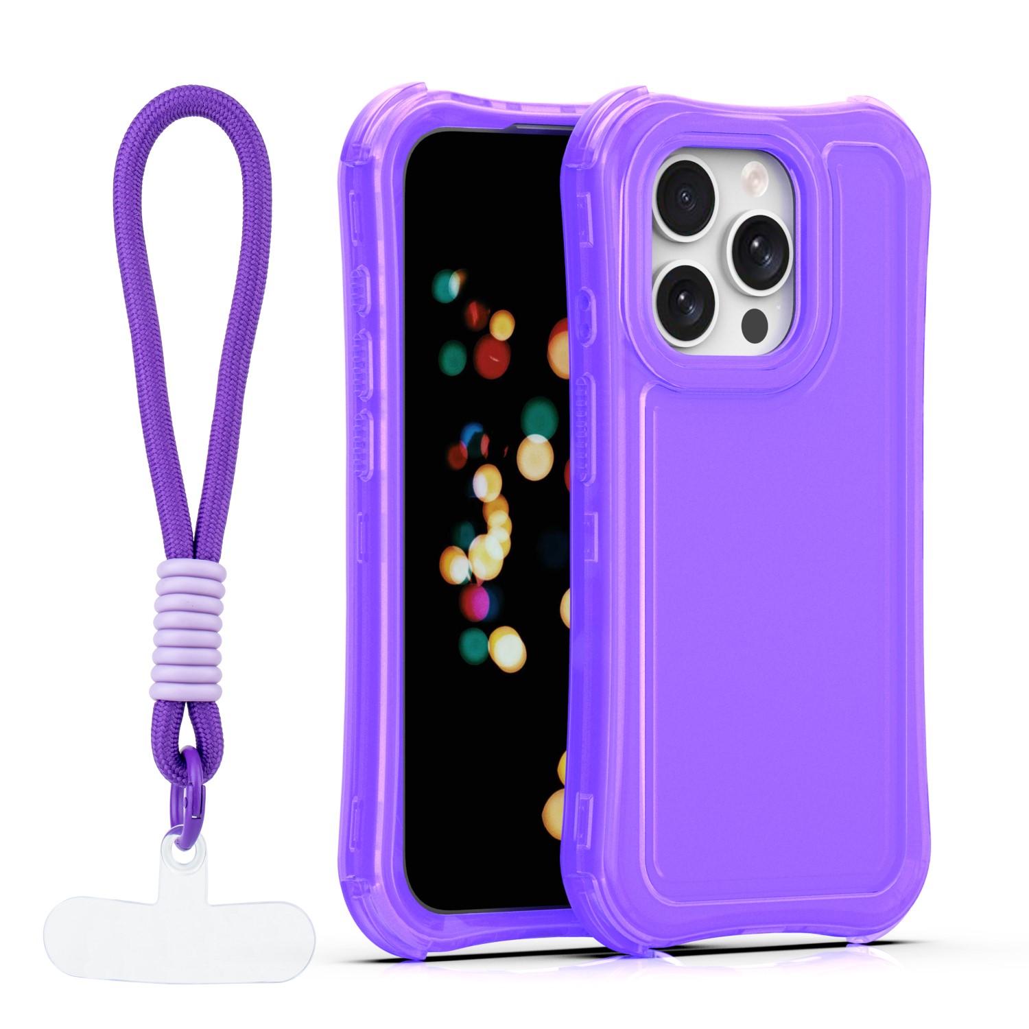 Safepop dėklas su dirželiu skirtas iPhone 15 Pro 6,1" violetinis