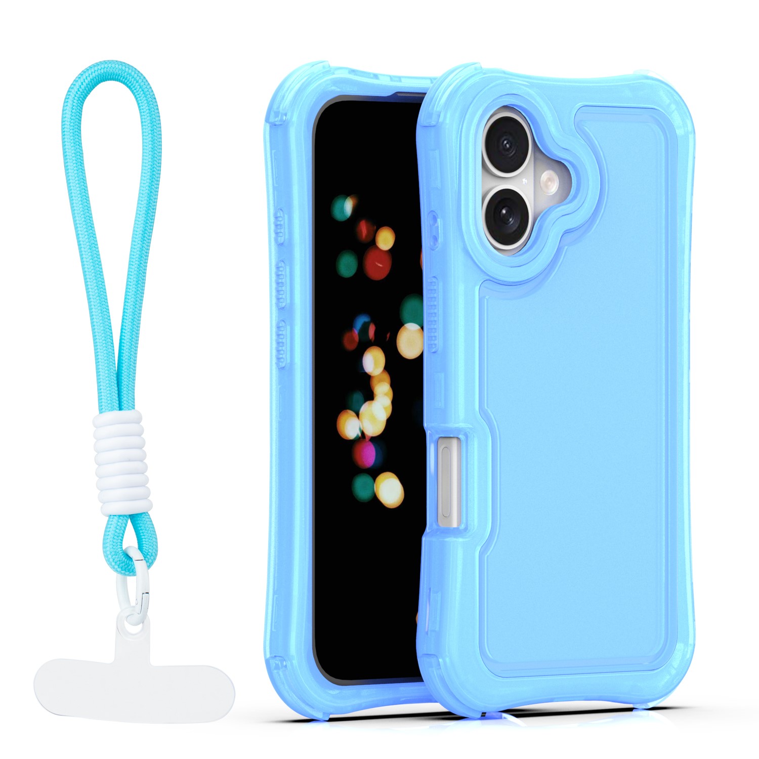 Safepop dėklas su dirželiu skirtas iPhone 16 6,1" mėlynas
