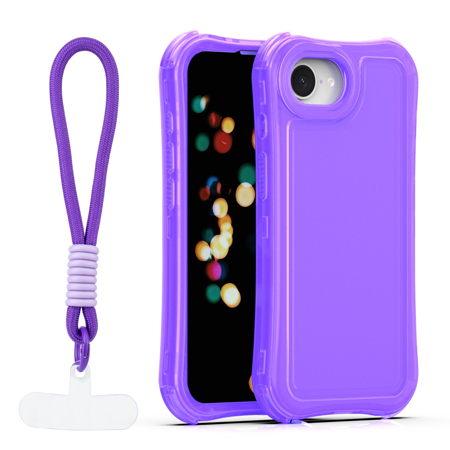 Safepop dėklas su dirželiu skirtas iPhone 16e / 17e violetinis