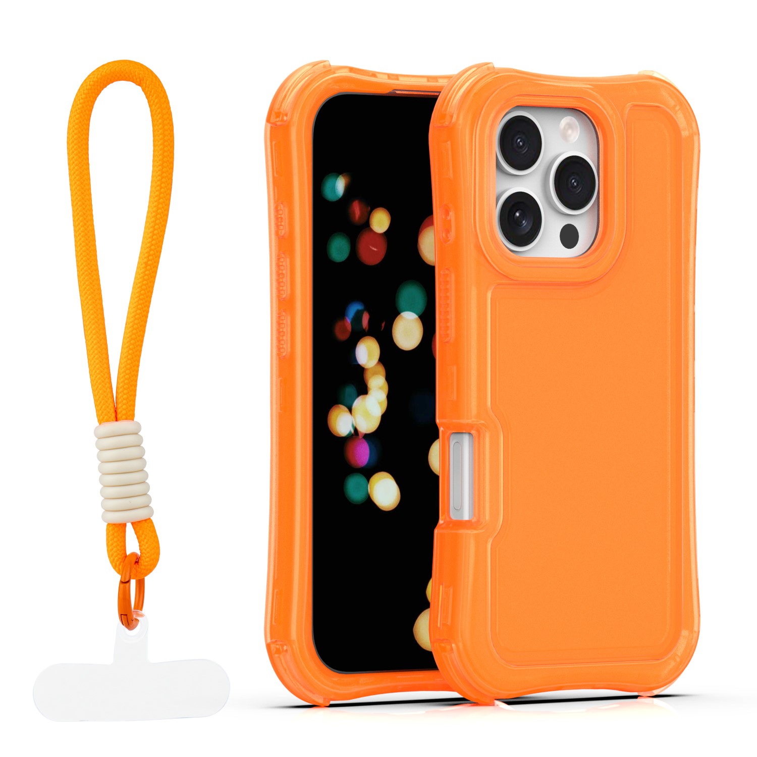 Safepop dėklas su dirželiu skirtas iPhone 16 Pro Max 6,9" oranžinis