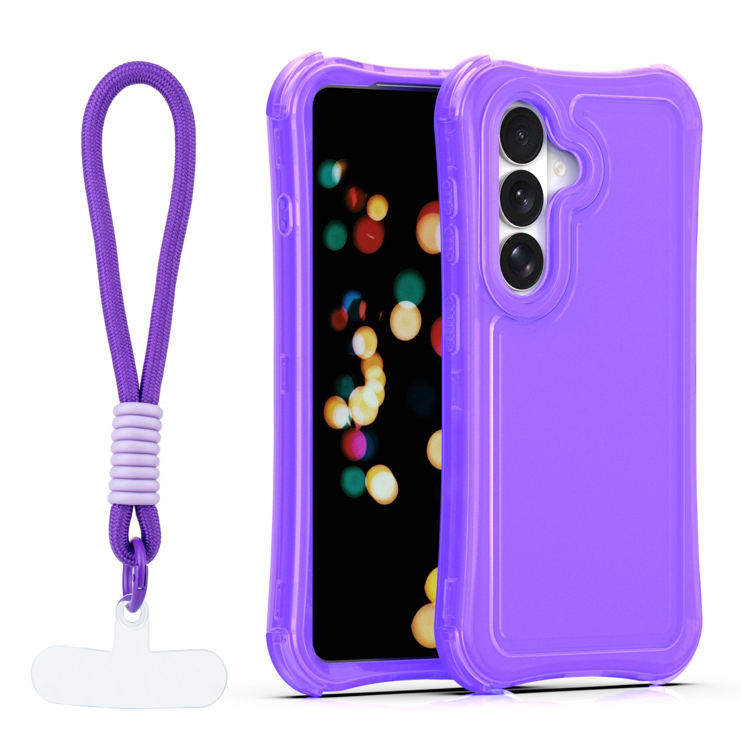 Safepop dėklas su dirželiu skirtas Samsung Galaxy S24 / S25 violetinis