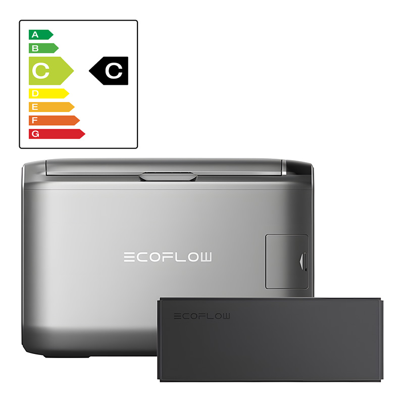 Rinkinys: EcoFlow Glacier 55L nešiojamas šaldytuvas + 298Wh baterija.