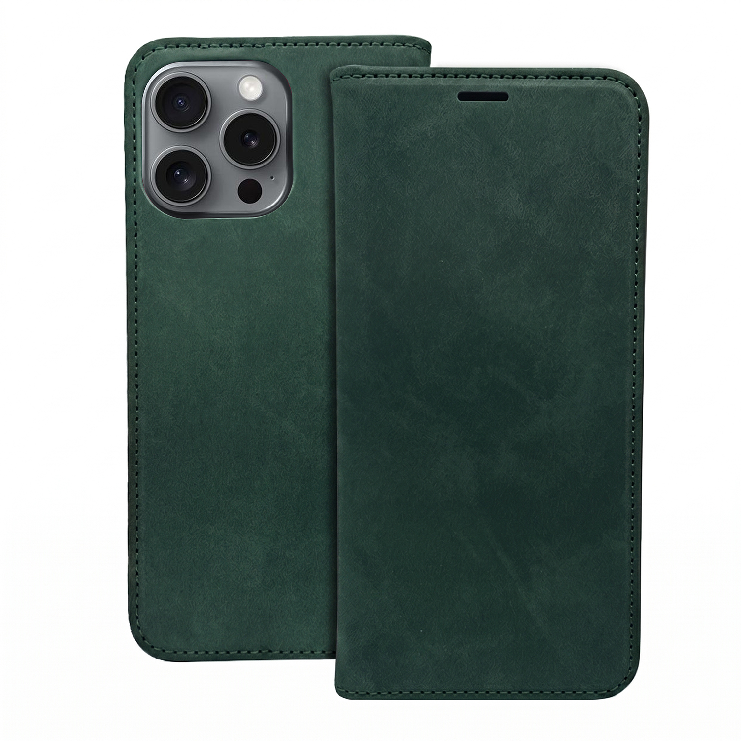 Smart Suede dėklas, skirtas Honor 600 / Honor 600 Pro, žalias