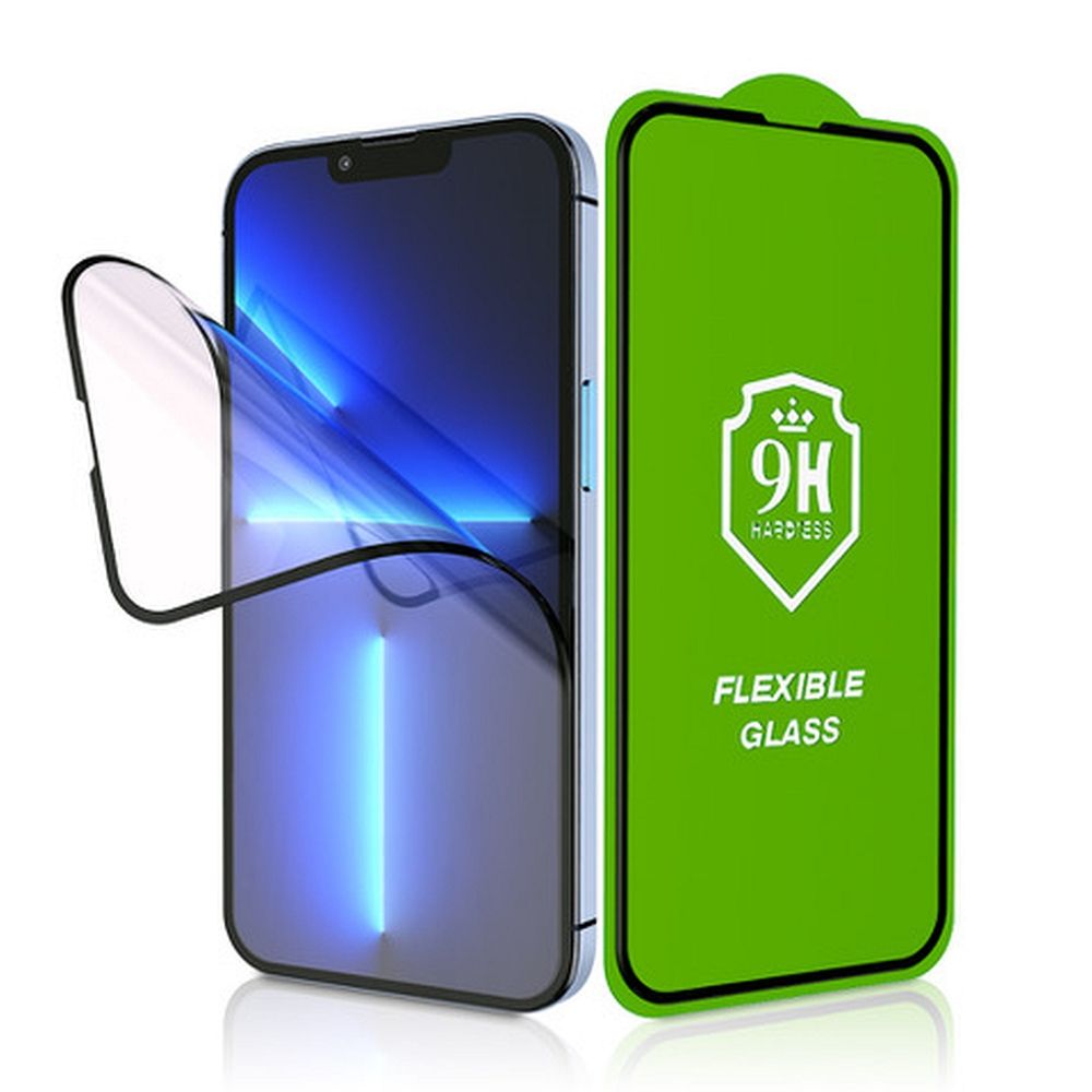 5D visiškai klijuojamas hibridinis stiklas Bestsuit Flexible, skirtas Samsung S25 EDGE, juodas