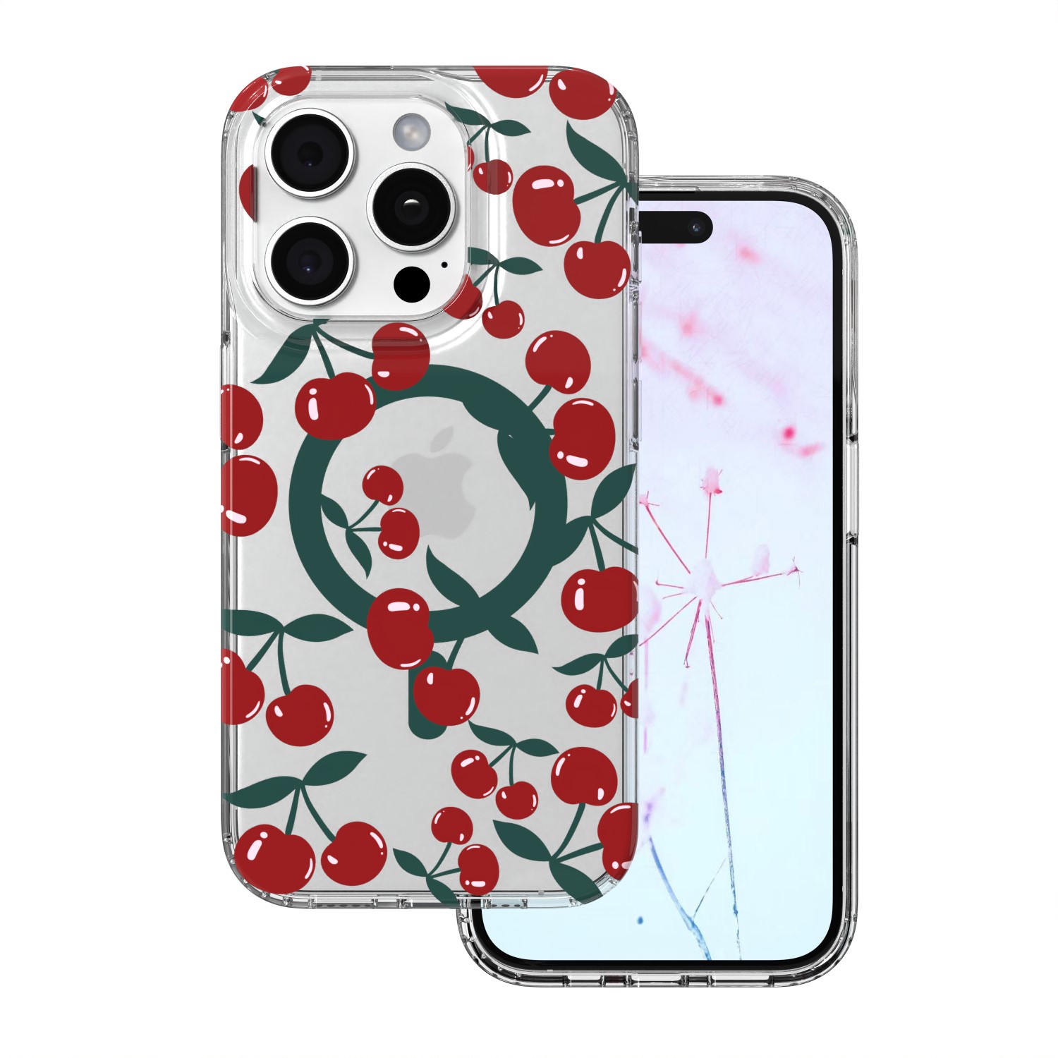 Cherry Mag dėklas skirtas iPhone 15 Pro 6,1" skaidrus