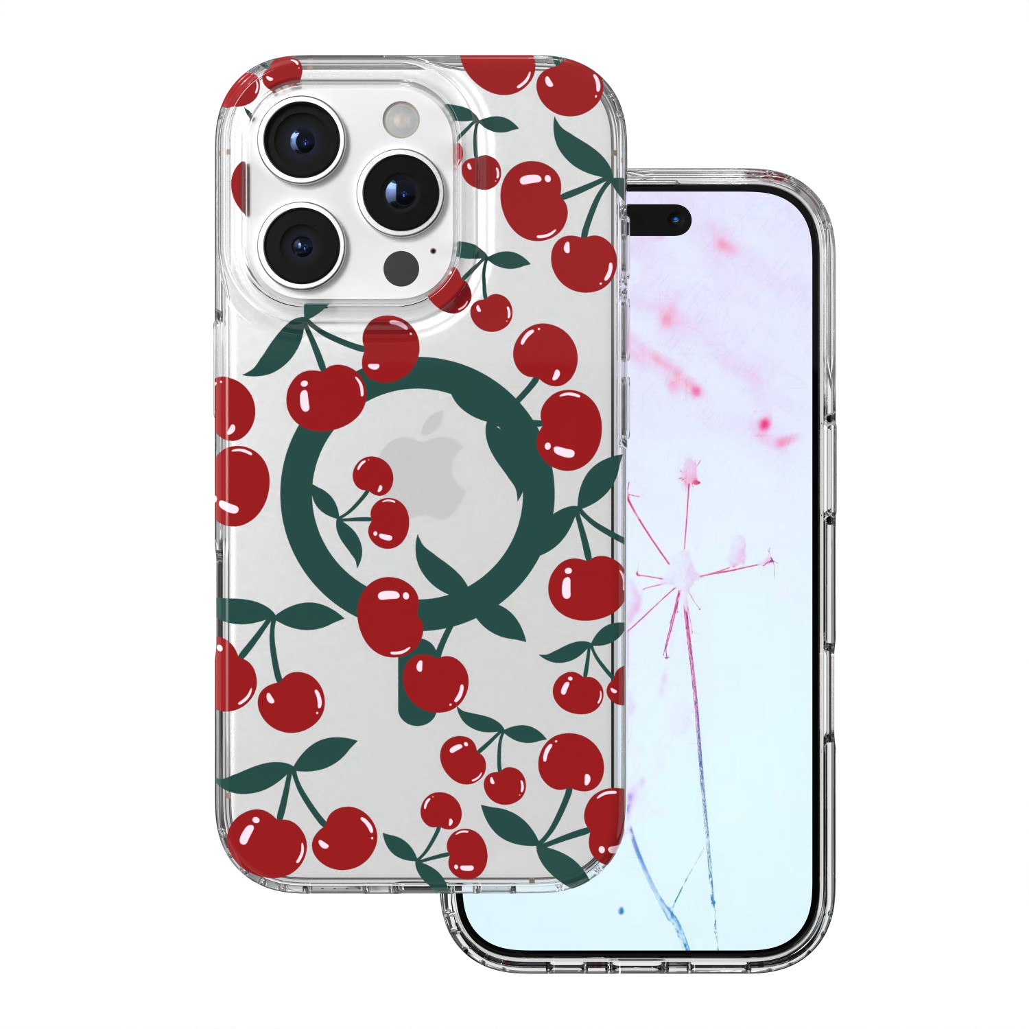 Cherry Mag dėklas skirtas iPhone 16 Pro 6,3" skaidrus