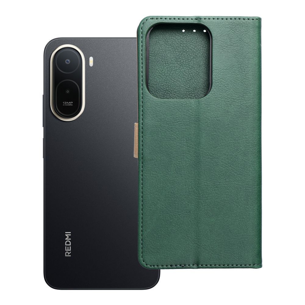 Atverčiamas dėklas Xiaomi Redmi A7 PRO Split Book, žalias ir auksinis