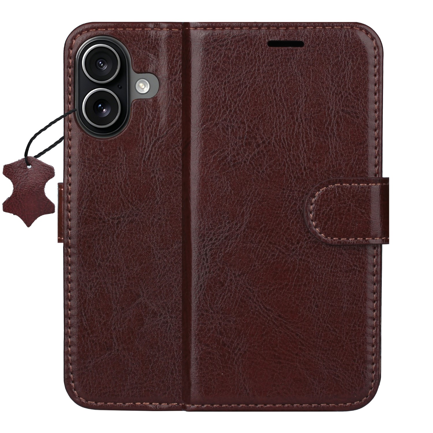 Smart Luxe odinis dėklas skirtas iPhone 17 6,3" rudas
