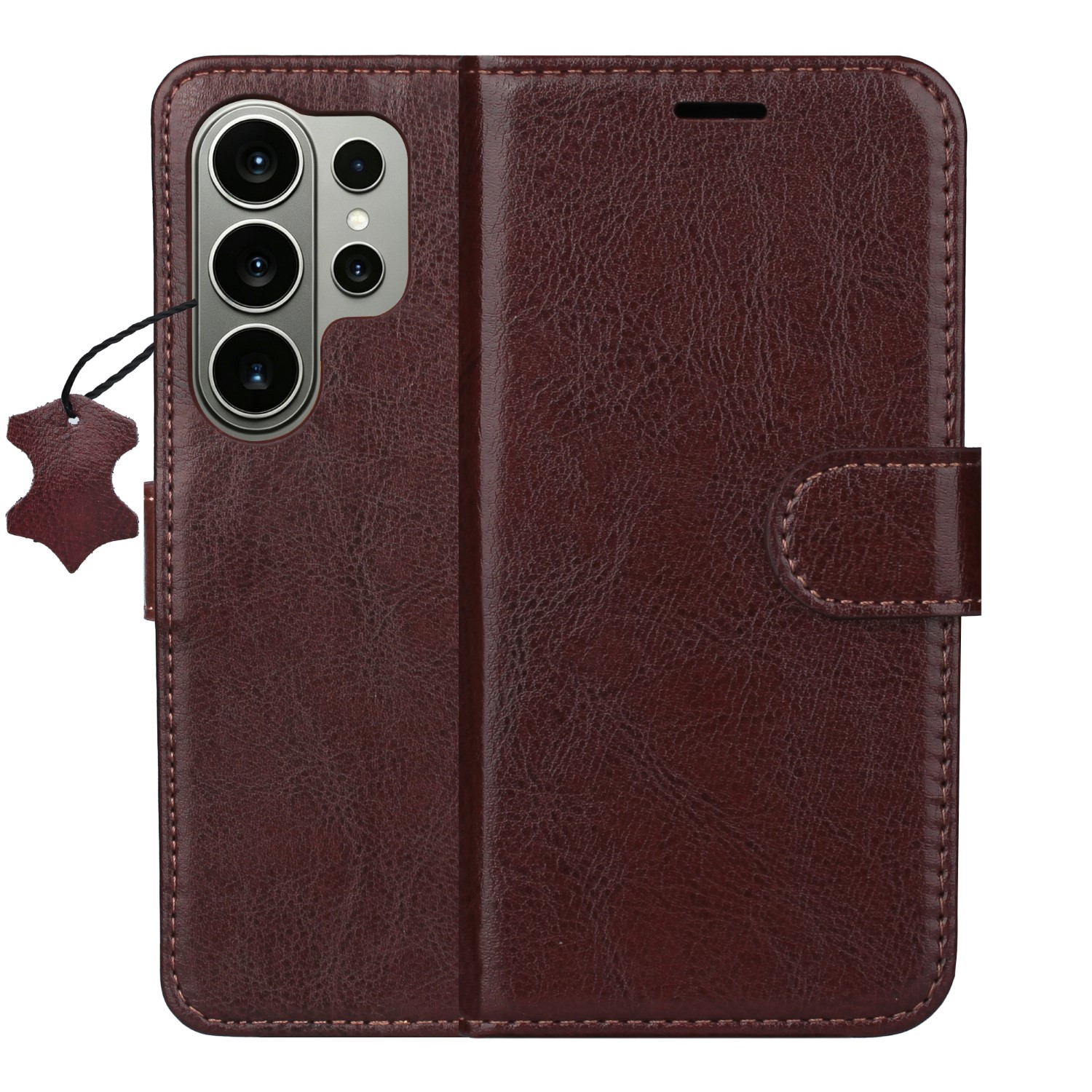 Smart Luxe odinis dėklas skirtas Samsung Galaxy S26 Ultra rudas