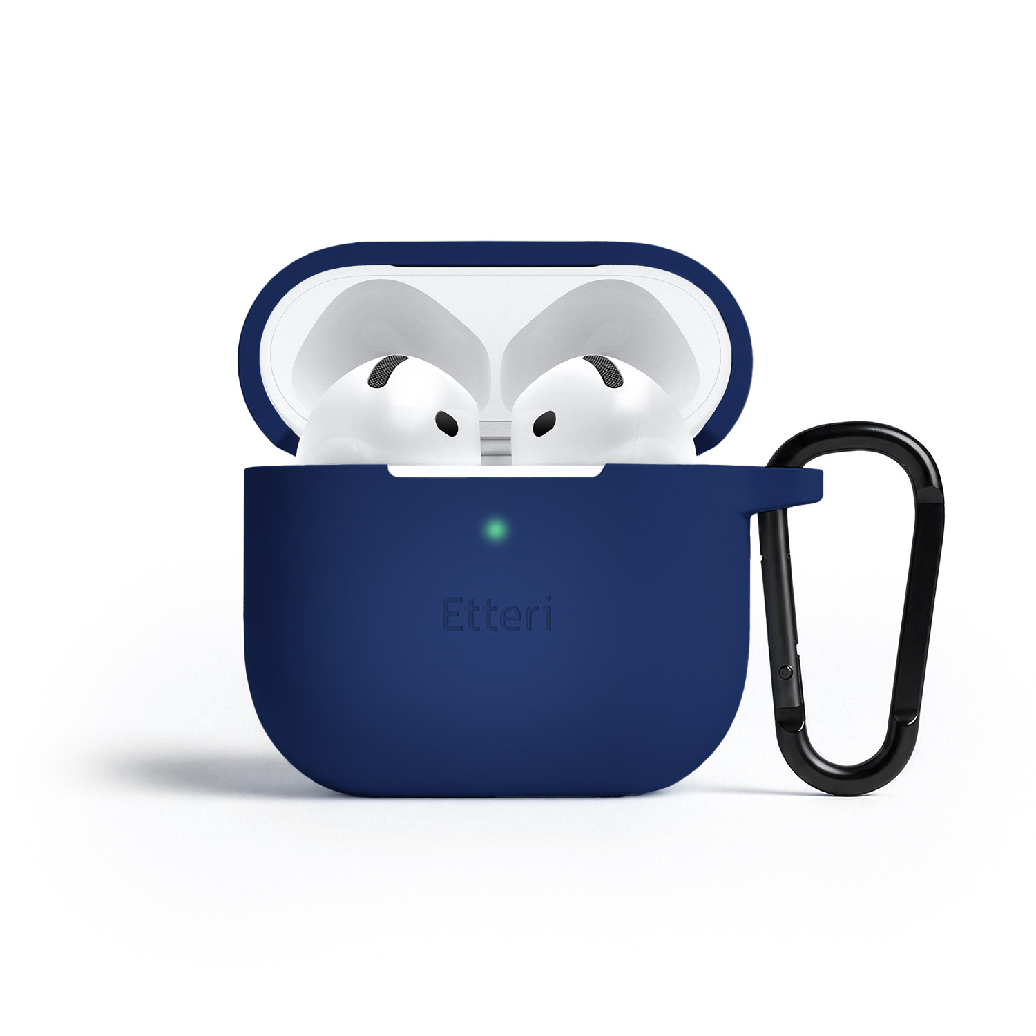 Etteri silikoninis dėklas, skirtas AirPods 4 tamsiai mėlynas