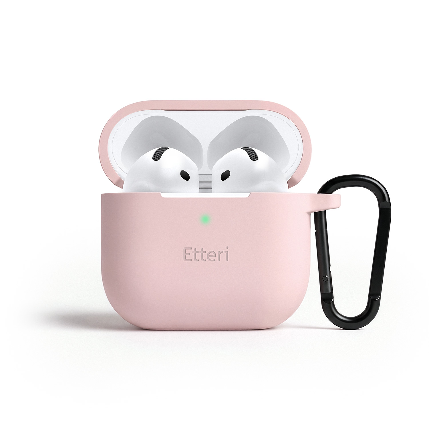 Etteri silikoninis dėklas, skirtas AirPods 4 šviesiai rožinis