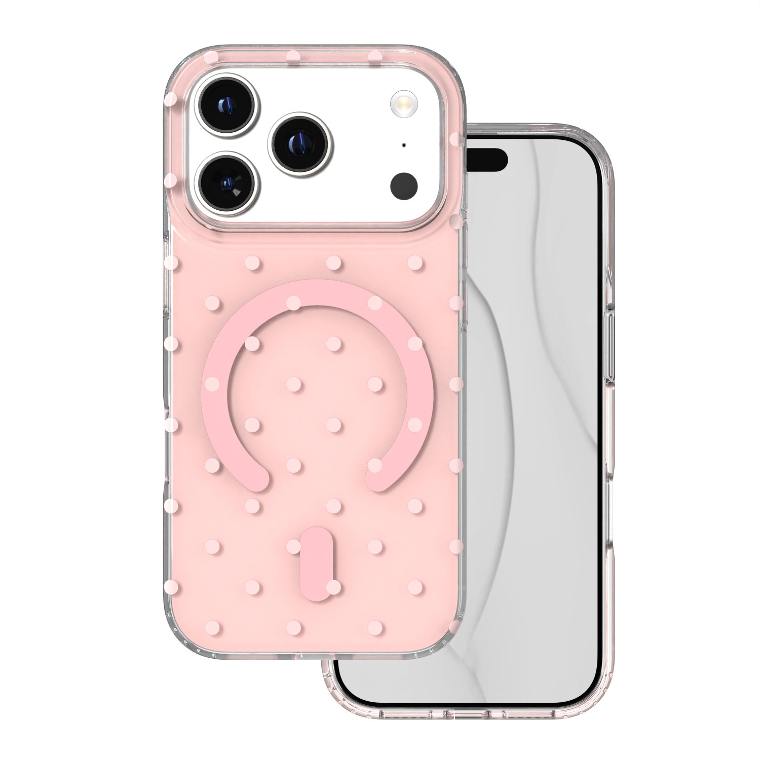 Bubble Dots Mag чехол для iPhone 17 Pro 6,3" / 18 Pro 6,3", розовый