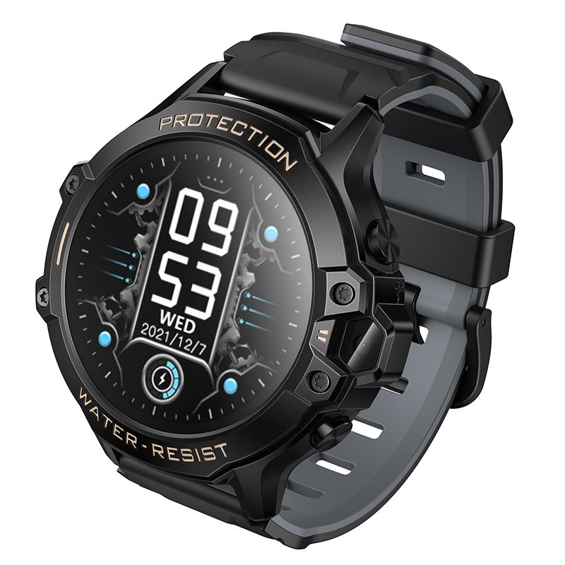 Hoco Y107 vaikiškas išmanusis laikrodis 1,28" 4G GPS su skambučio funkcija, juodas