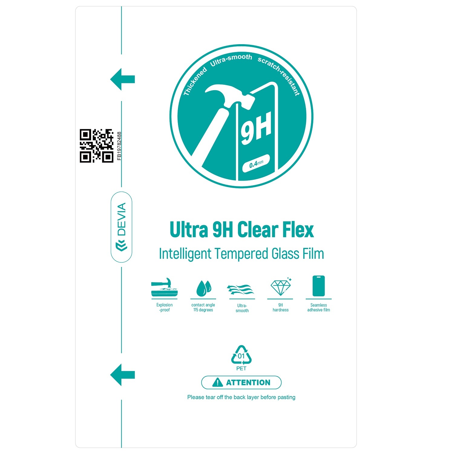 Devia dangos rinkinys Intelligent Ultra 9H Flex grūdintas stiklas pjovimo staklėms (0.4mm) 20vnt