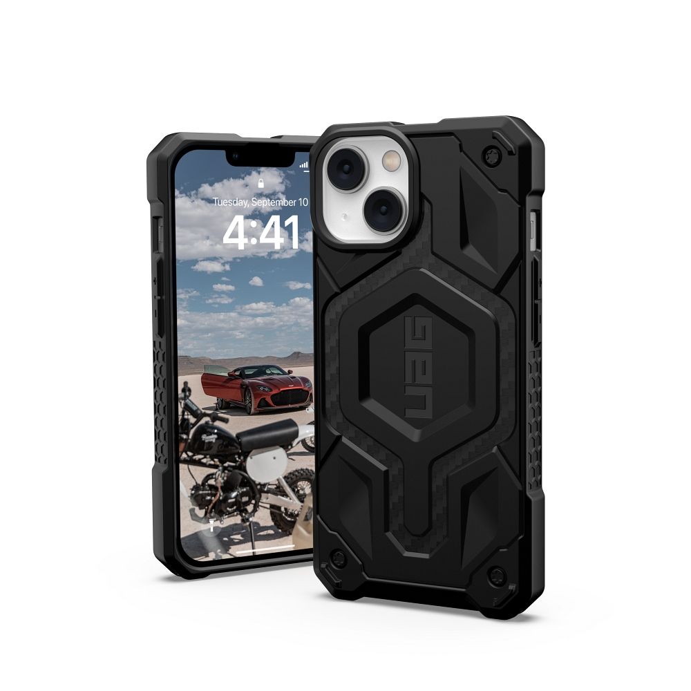 UAG Monarch MagSafe чехол для iPhone 14 Plus - чёрный карбон