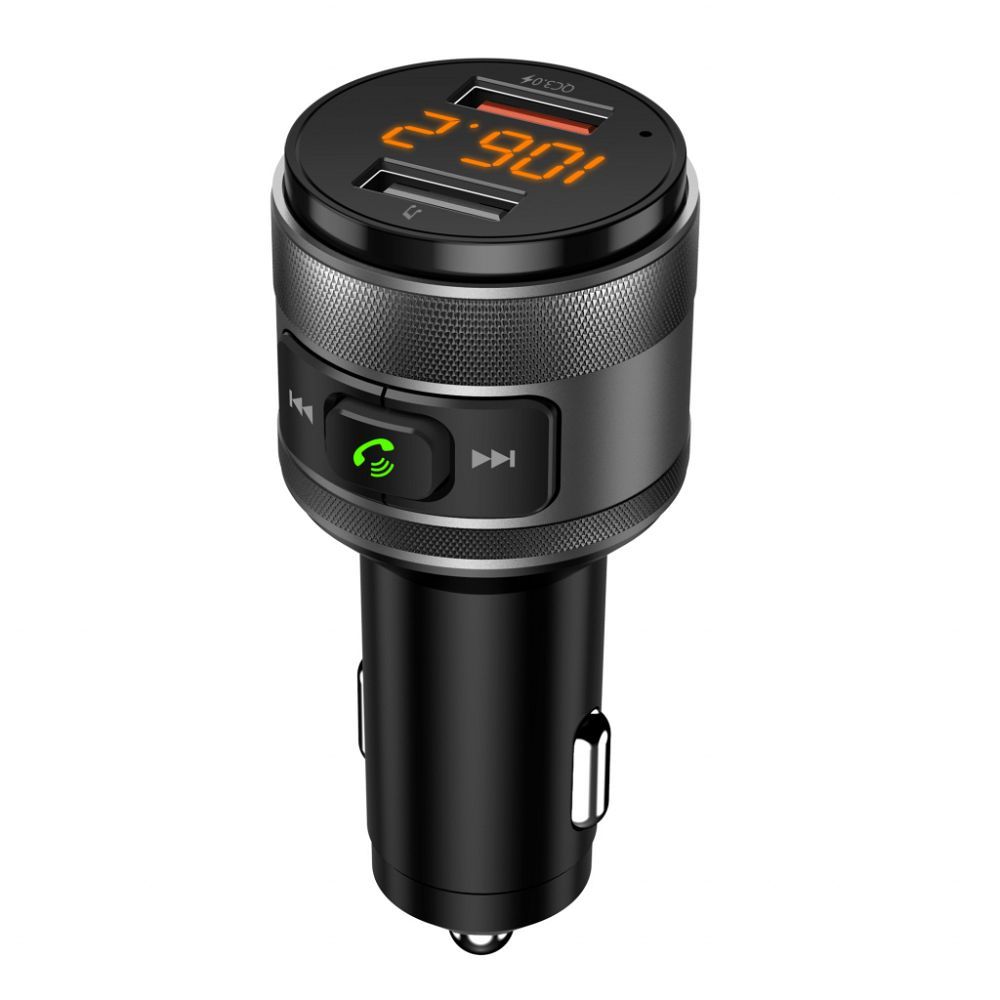 ART FM transmiteris bluetooth 5.0 + 2 x USB A QC3.0 FM-57 juodas