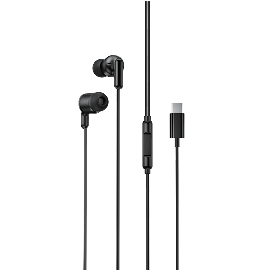 XO EP84 laidinės ausinės su USB-C jungtimi, juodos