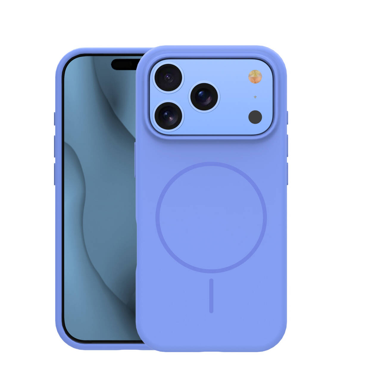Thin Mag silikoninis dėklas, skirtas iPhone 17 Pro 6,3″ / iPhone 18 Pro 6,3″, žydras