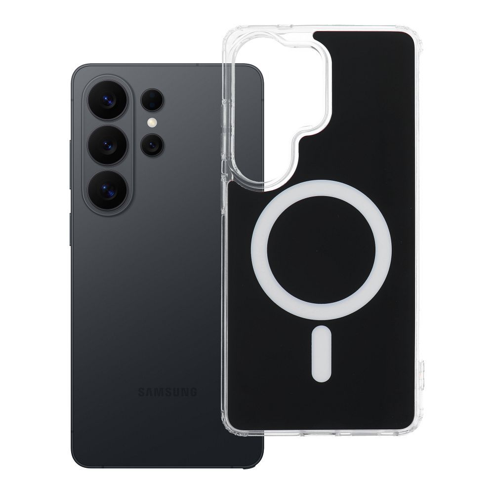 Case for Samsung S26 ULTRA Clear Fusion Mag Cover compatible with MagSafe black