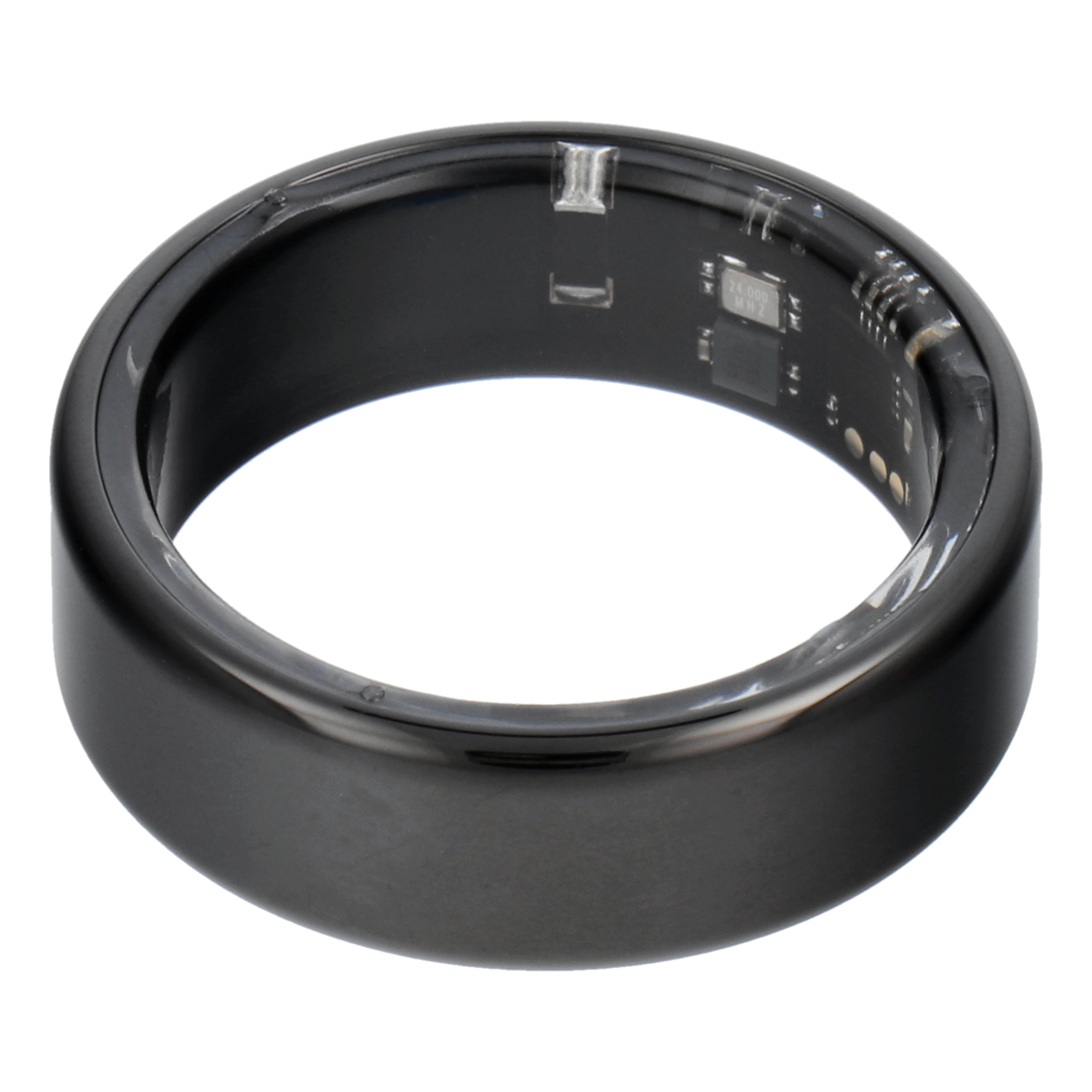 Smart Ring R11M - išmanusis žiedas iš plieno su įkrovimo stotele dydis 8 (18,1mm) juodas