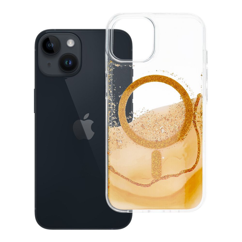 Su MagSafe suderinamas Golden dėklas iPhone 13 / 14, auksinis