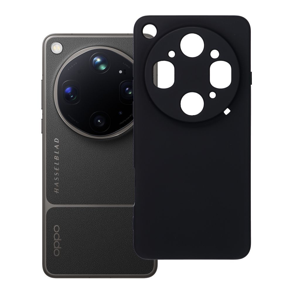 Silikoninis dėklas Oppo Find X9 ULTRA, juodas