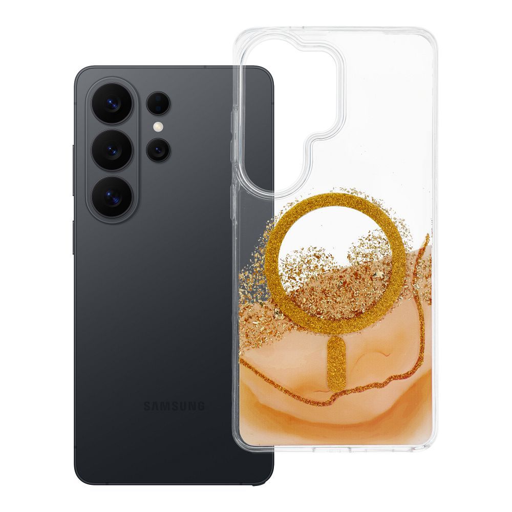 Su MagSafe suderinamas Golden dėklas Samsung S26 ULTRA, auksinis