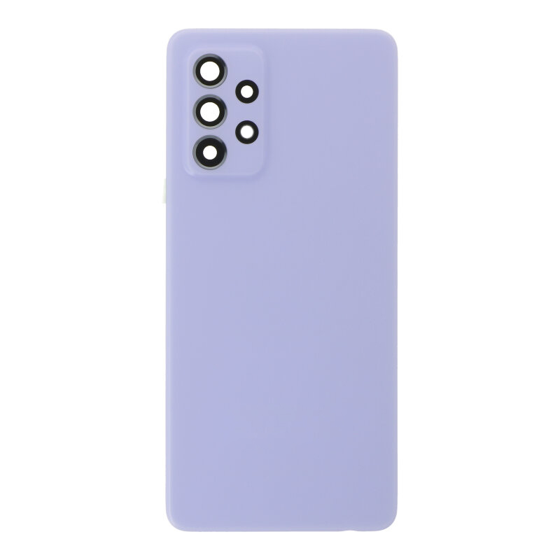 Задняя крышка Samsung A52 4G / A52 5G / A52S 5G A525 / A526 / A528 фиолетовая (со стеклом камеры) OEM