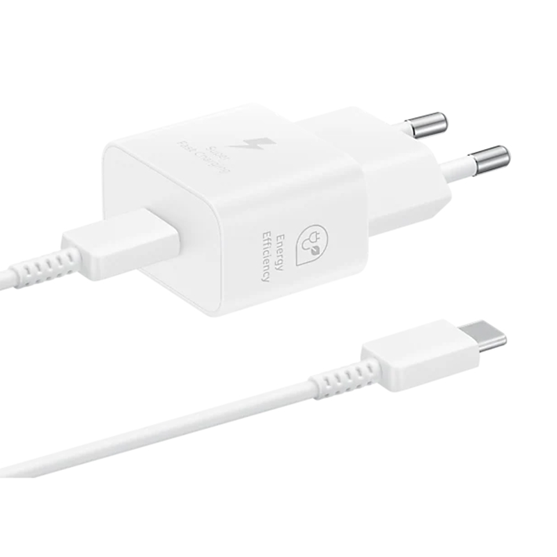 Įkroviklis Fast Charging TA800W 25W baltas + USB-C laidas OEM
