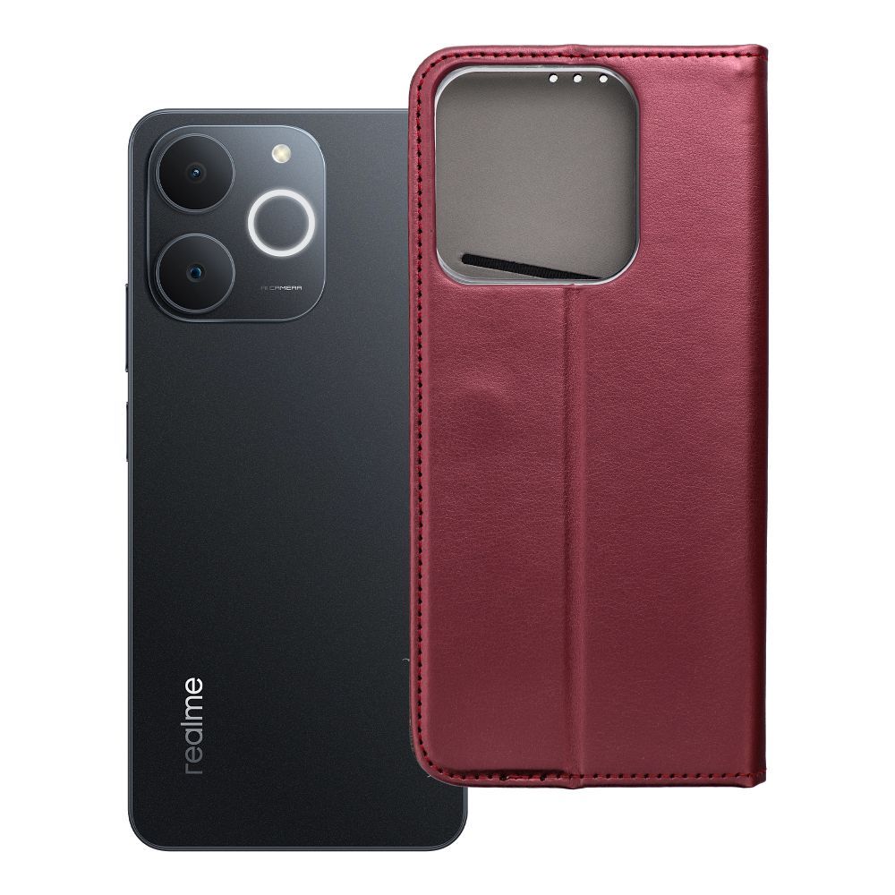 Flip case for Realme NOTE 70 Smart Magneto burgundy
