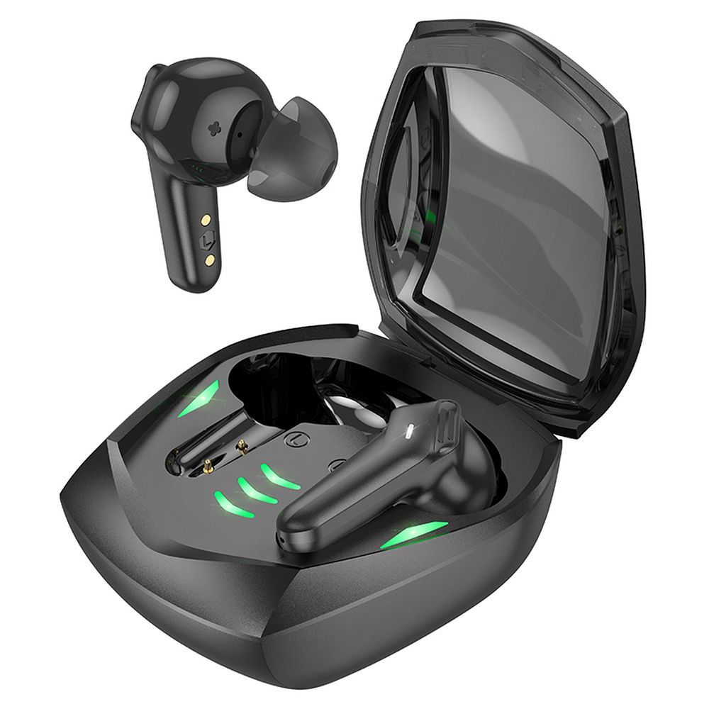 HOCO belaidės žaidimų ausinės Bluetooth TWS EW28 juodos