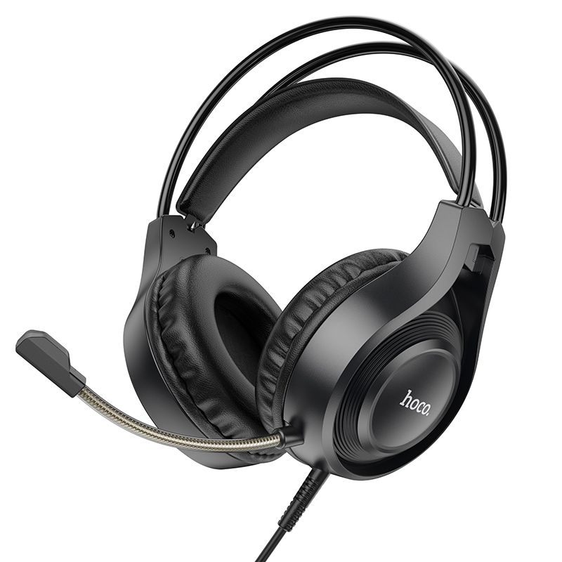 HOCO проводные наушники Jack 3,5 mm с микрофоном W106 черные