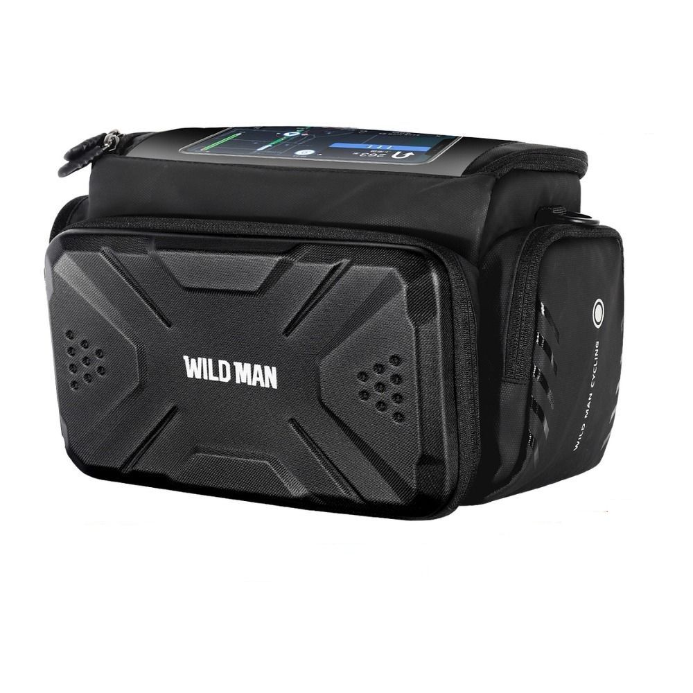 WILDMAN дорожная сумка для руля велосипеда на молнии, 4L, GS6, черная