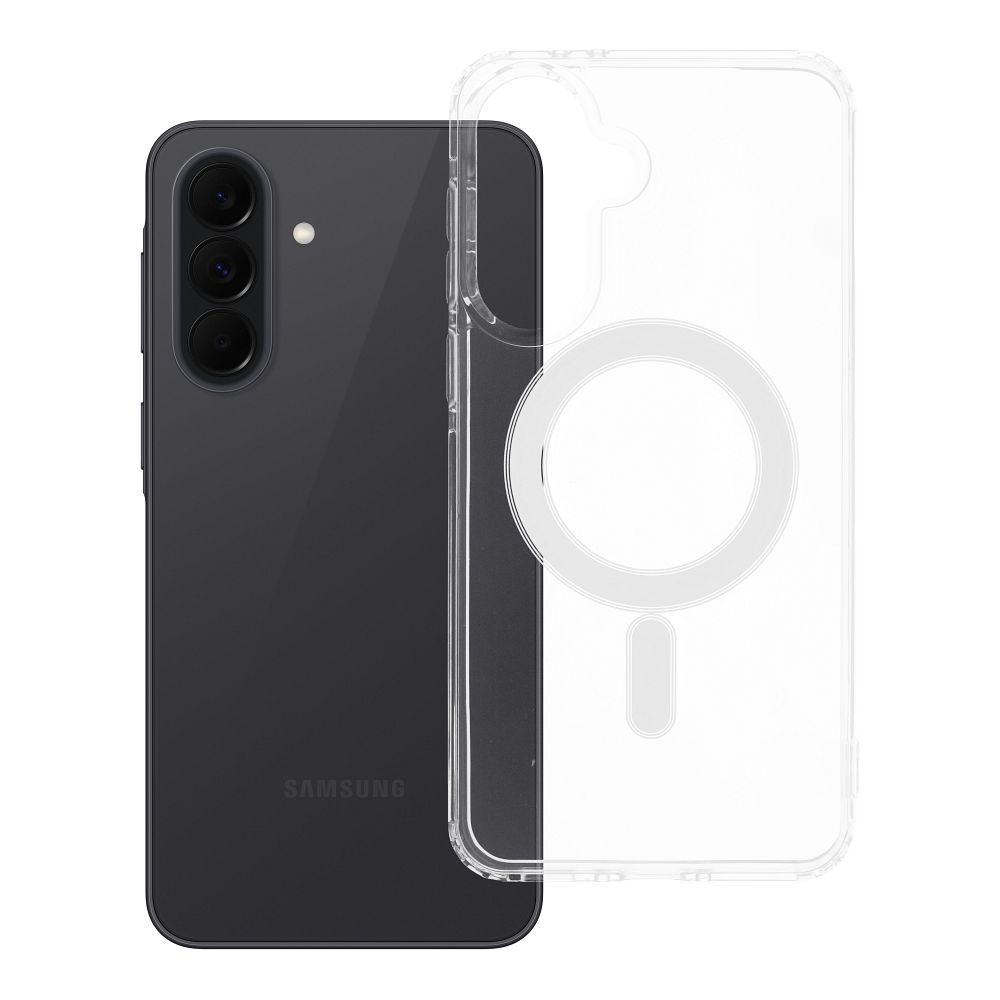Clear Mag Cover (STR) dėklas, skirtas Samsung A37, suderinamas su MagSafe, skaidrus