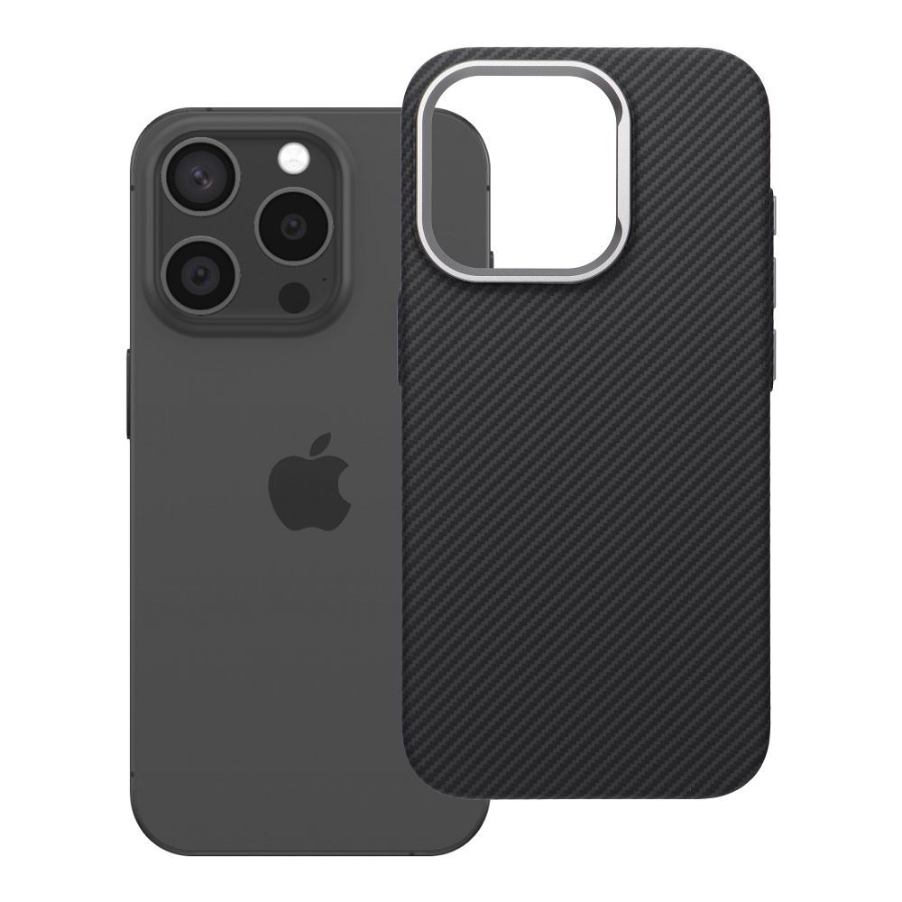 Su MagSafe suderinamas K-Look dėklas iPhone 15 PRO, juodas