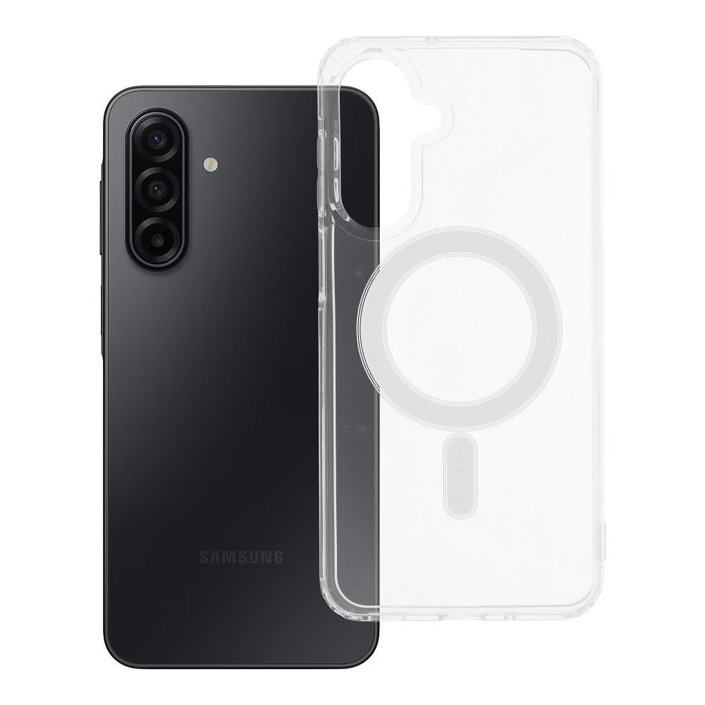 CLEAR MAG COVER dėklas telefonui, suderinamas su Magnetiniu SAMSUNG A17 permatomas