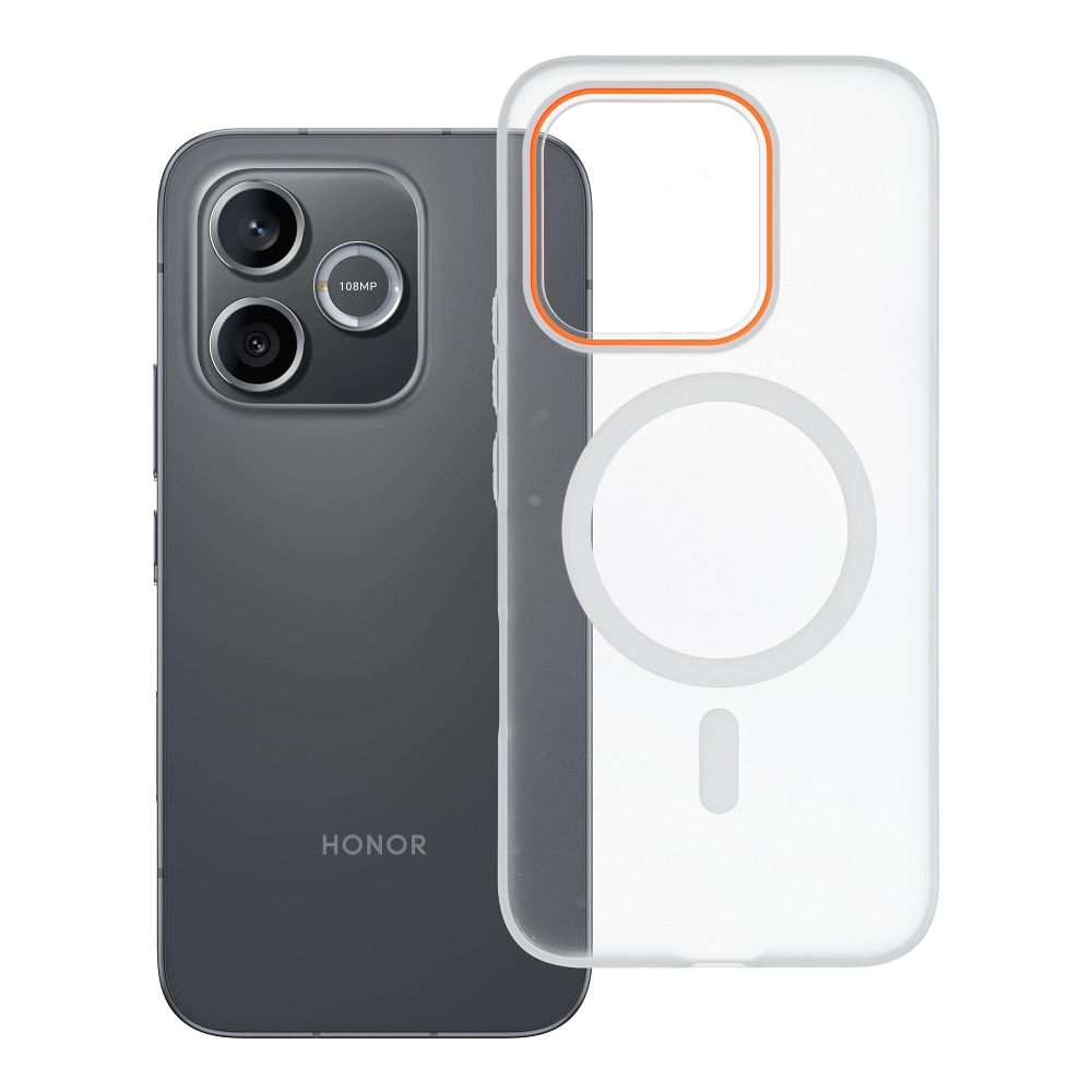 Dėklas Honor 600 LITE Go Orange suderinamas su MagSafe skaidrus