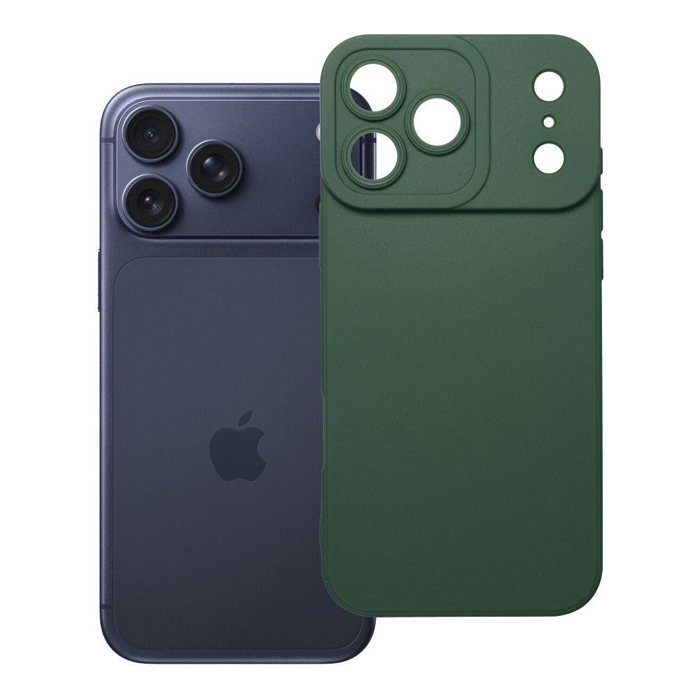 Dėklas iPhone 17 Pro Max / 18 Pro Max (žemas kameros kraštas) Matt 2.0 tamsiai žalias