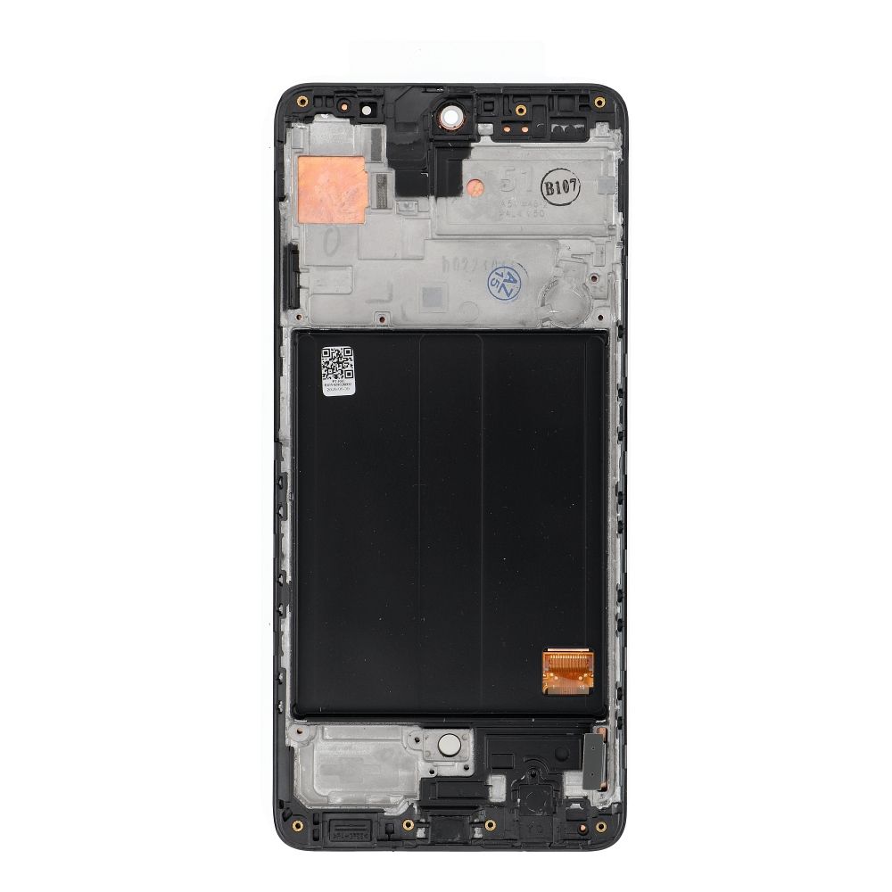 FIXCELL AMOLED LCD ekranas su rėmeliu, skirtas SAMSUNG A51 4G, juodas (pakeistas stiklas)