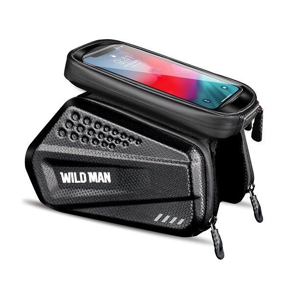 WILDMAN дорожная сумка для рамы велосипеда на молнии, 1,2L (4"-7"), ES6, черная