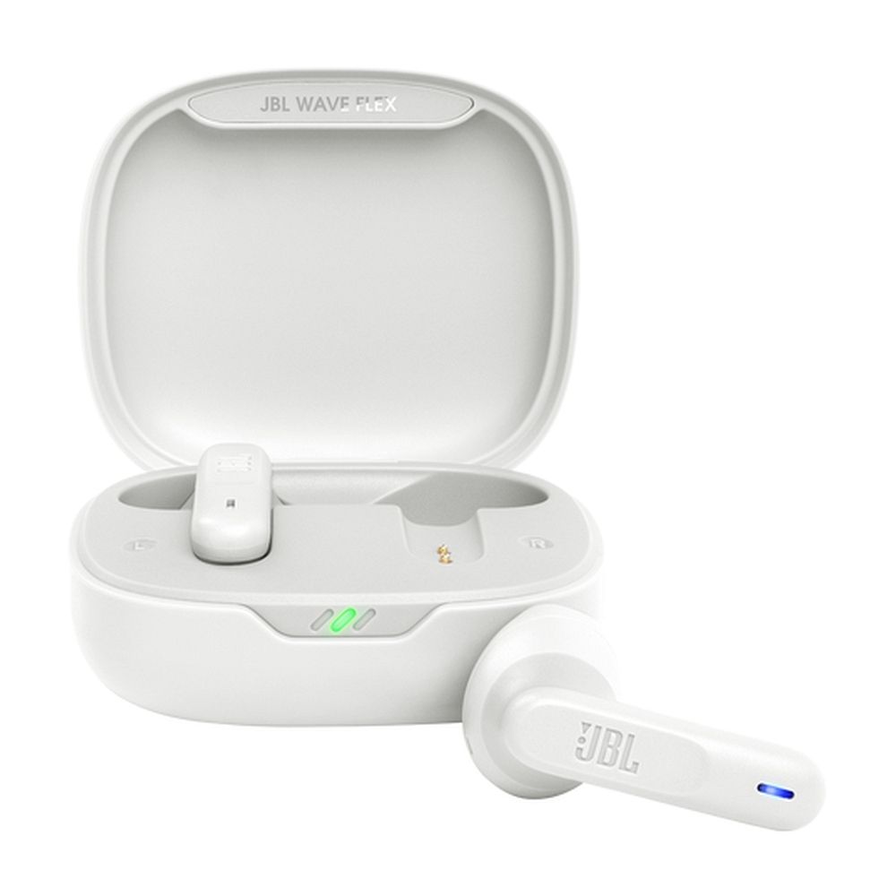 Belaidės ausinės JBL Wave Flex JBLWFLEXWHT baltos spalvos